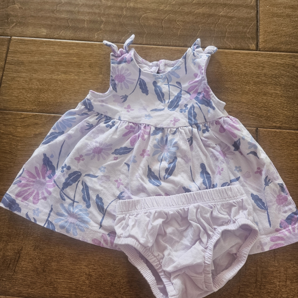 💝💝5/$25💝💝 Carter's Floral Dress & Diaper Cover Set - Pink and Blue